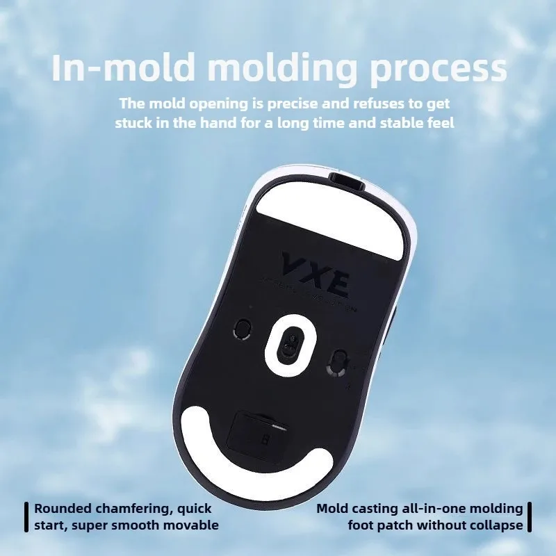 Para patins de mouse Dragonfly R1/R1 SE/Pro MAX - Versão gelada com controle de velocidade Posicionamento suave e resistente ao desgaste para jogos