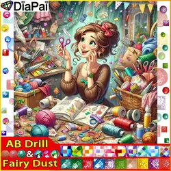 DIAPAI Fairy Dust AB Diamond Painting Full Square/Round Drill 5D DIY