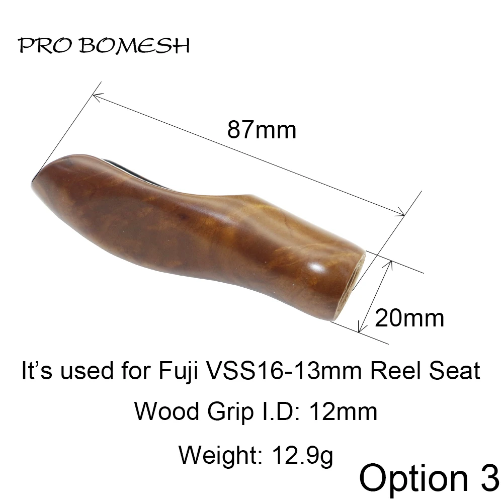 Pro Bomesh 1 Piece 9.5g Fuji VSS16 Reel Seat Wood Rear Grip Split Grip DIY Fishing Rod Building Component Repair Rod Pole