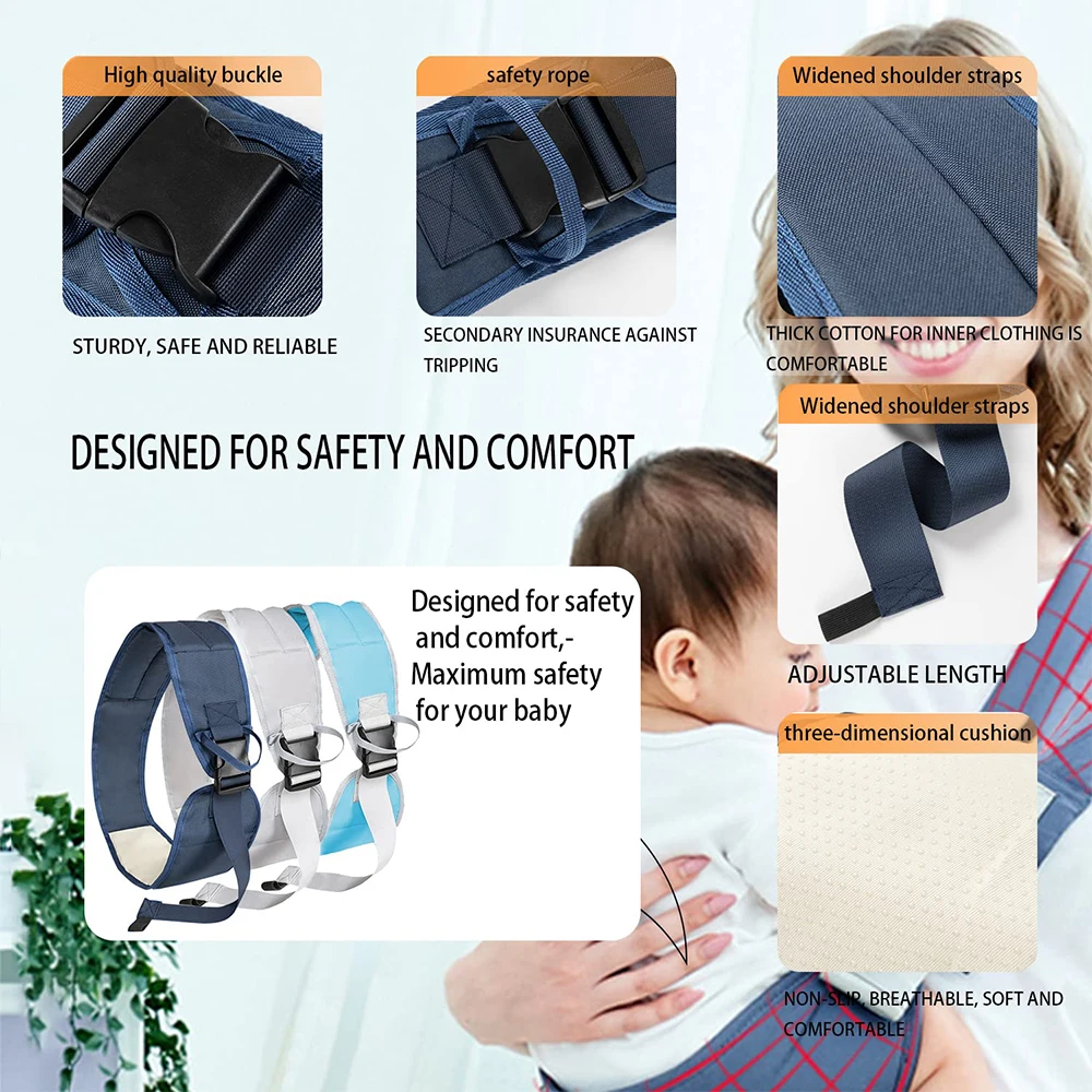 Portable Baby Carrier, Baby Strap one Shoulder Labor-Saving Baby Half Wrapped Sling with Anti-Slip Particles Soft Baby Straps