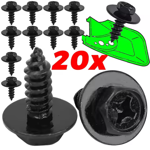 M6*16 Hex Flange Self-Tapping Screws for Toyota Honda Ford Car Bumper Fender Mudguard Carbon Steel Screws Fastener Auto Parts