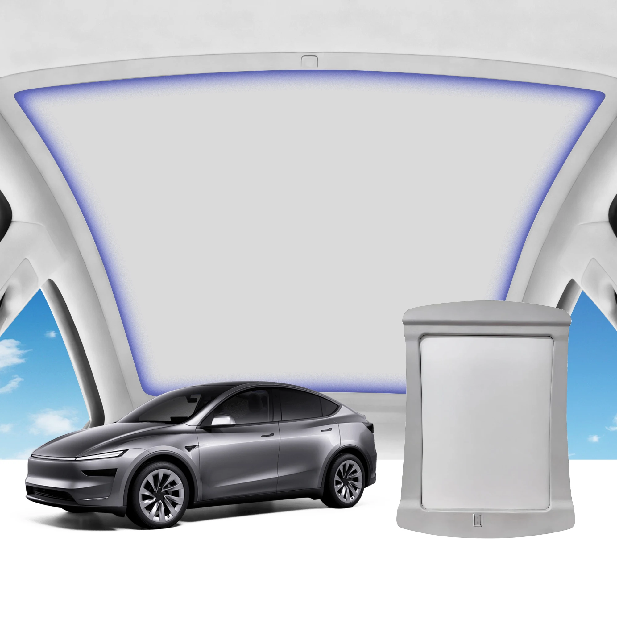 

Rayjee Compatible with Tesla Model Y Electric Sunshade Roof-Voice Control Design, RGB Ambient for Model Y Juniper 2026~2025