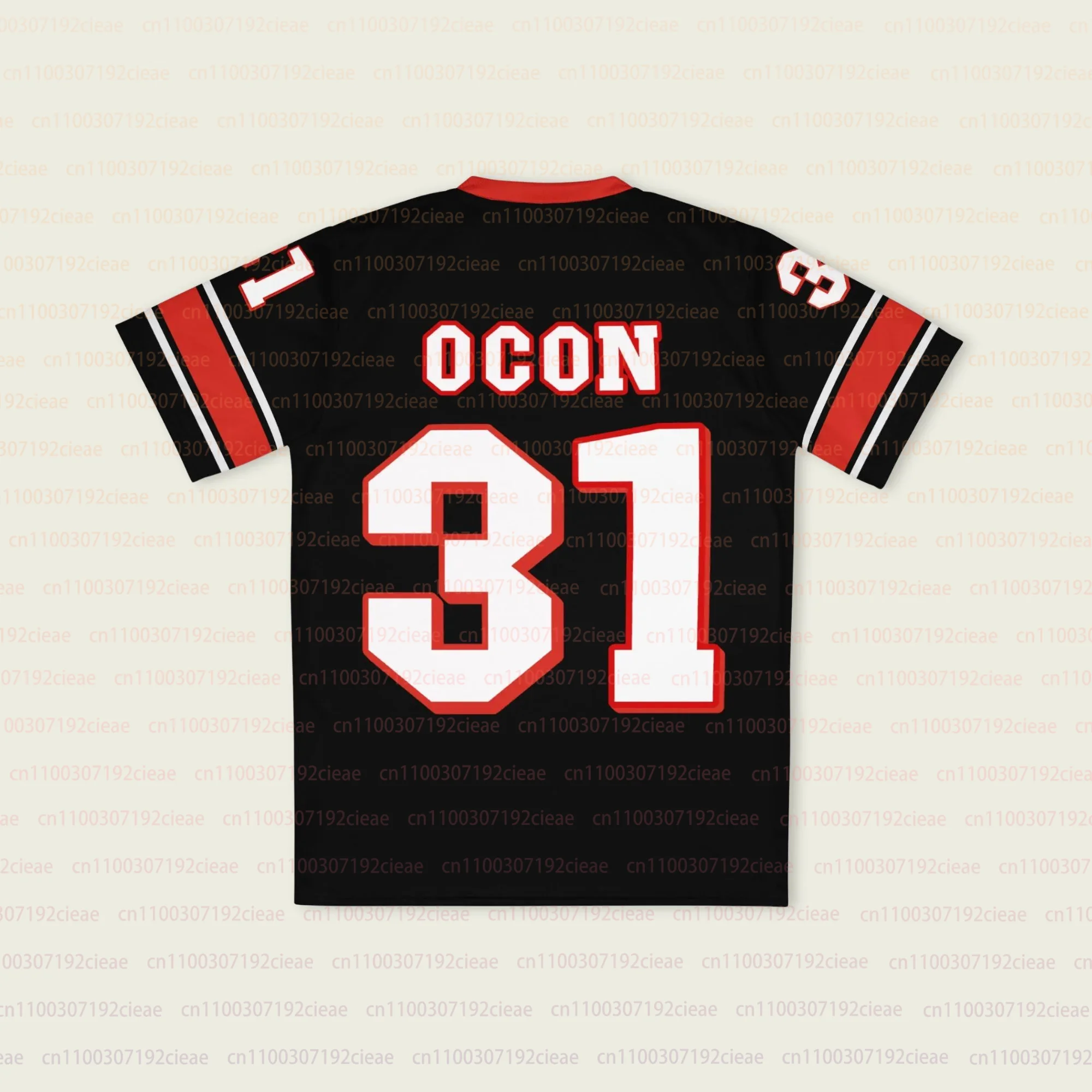 2025 جديد الصيف الرجال والنساء موضة الخامس الرقبة المحملة هاس الأحمر فضفاض تنفس التجفيف السريع ملابس رياضية فريق المنافسة جيرسي #2