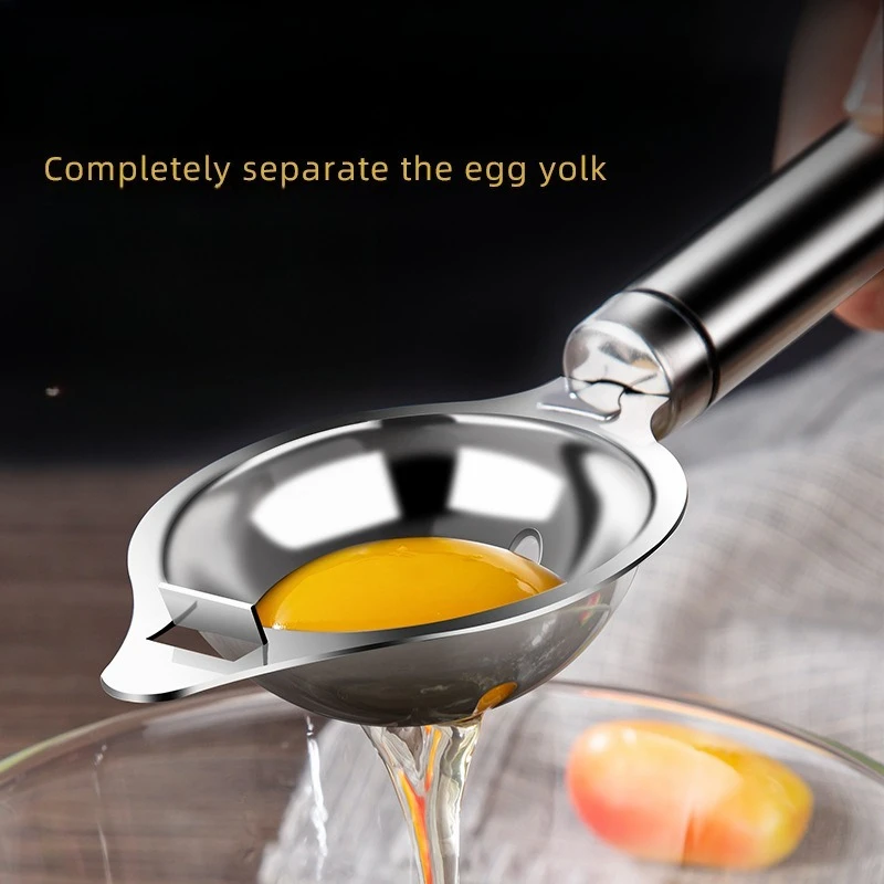 

Stainless Steel Egg White Separator, 3-in-1 Yolk Filter & Divider Spoon, Kitchen Utensil Tool for Baking Cooking Accessories