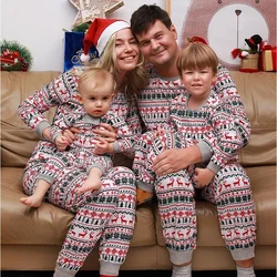 Christmas Xmas Family Pajamas Set  Casual Adult Kids Baby Family Look Matching Sleepwear Mother Daughter and Father Son Outfits