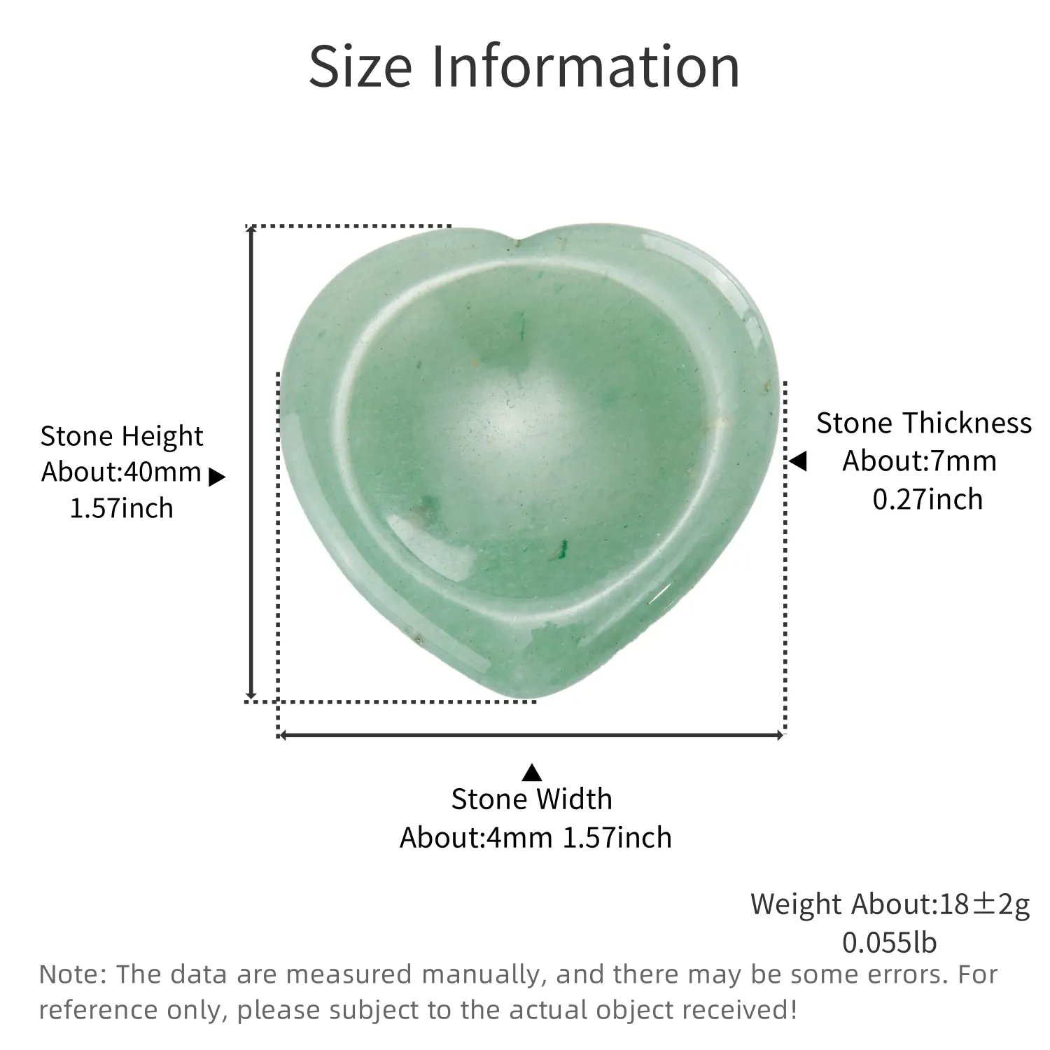 VGDS الأحجار الكريمة الطبيعية كشط العلاج الجمال أداة مقعرة شكل قلب إصبع مدلك القلق حجر الطاقة شفاء القلق الإغاثة