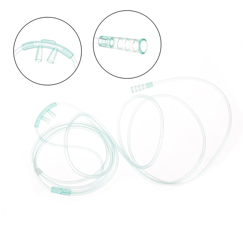 유연한 팁 소프트 비강 산소 관, 일회용 성인 산소 관, 호스 튜브, 2m