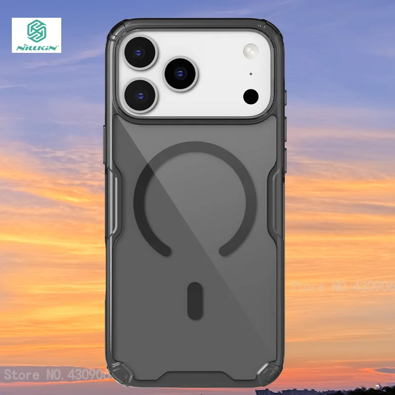 Para iphone 17 pro max caso nillkin natureza pro caso magnético para 17 17 pro ar cabido casos capa clara
