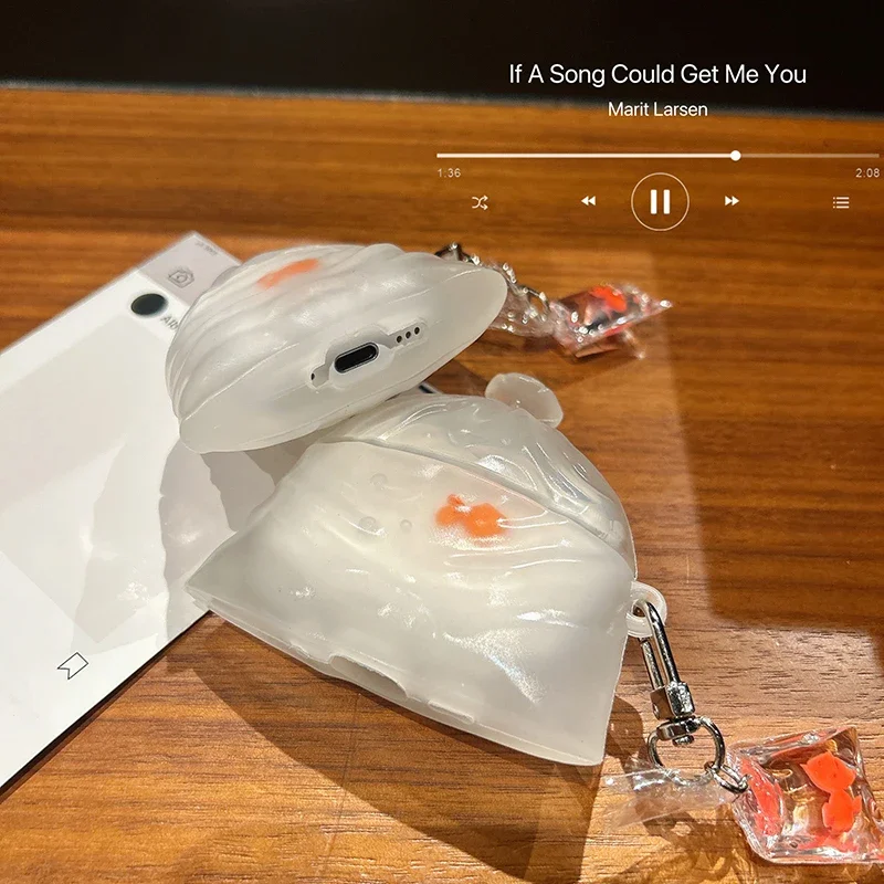 Bag with Goldfish Case for HUAWEI FreeBuds 4 4e 4i 5 5i 6i Cover for HUAWEI Free Buds Pro2 Pro3 Pro4  SE2 SE3 Free Clip FreeClip