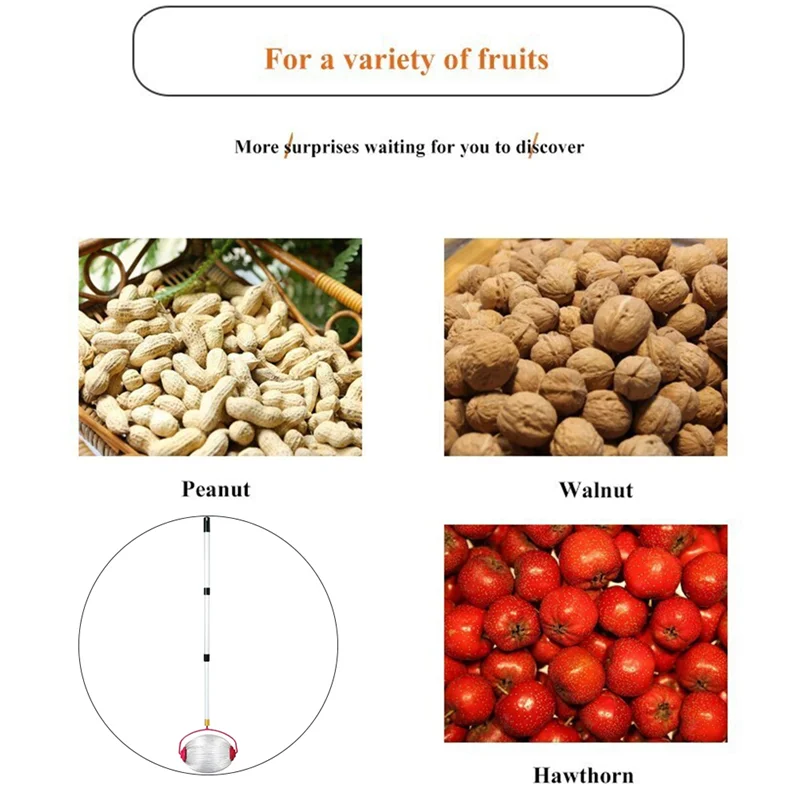 

AED4-Fruit Collector Ball Collector Rolling Nut Ball Picker Adjustable Outdoor Picker Collector Nut Collector