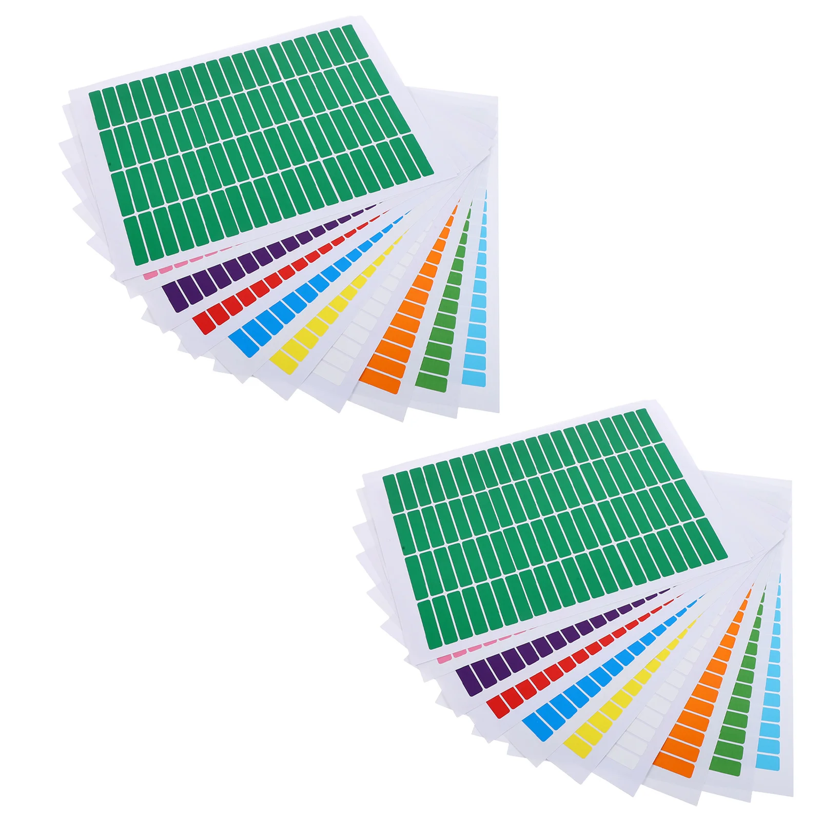 

20 Sheets Rectangular Color Coding Labels Waterproof Blank Stickers Name Tag Printable Label Sheets for File Folder