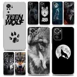 Phone Case For Xiaomi Redmi Note 13 12 5G 9S 9 8 10 11 Pro Plus 4G 9T 13C 12C 10C 9C 9A 7 Pro Clear Cover The Wolf