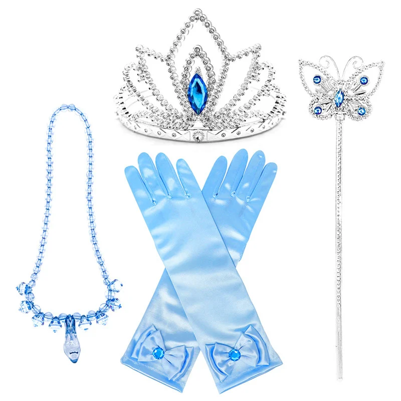Cinderella Christmas Princess Costume Set with Magic Wand Crystal Necklace European And American Style Gloves