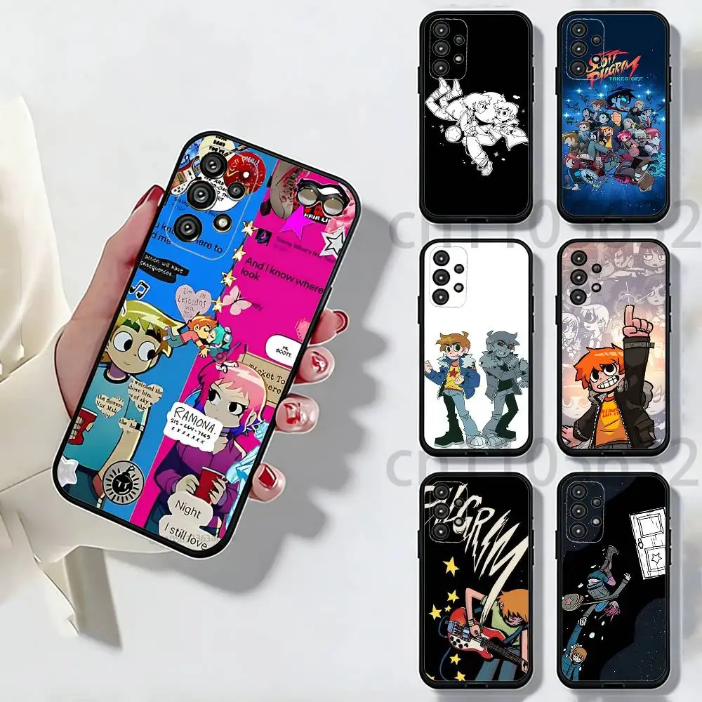 

S-Scott Pilgrim Phone Case For Samsung Galaxy A54,34,24,73,53,52,52S,04S,04E,A72 Cover