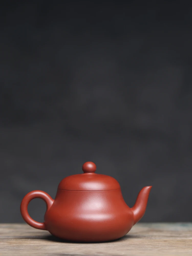 Ruhe Yixing Sketch Li Heping Dahongpao Kung Fu Teapot Raw Ore Small Pot Small Size Tea Making Tea Set Junde Pot