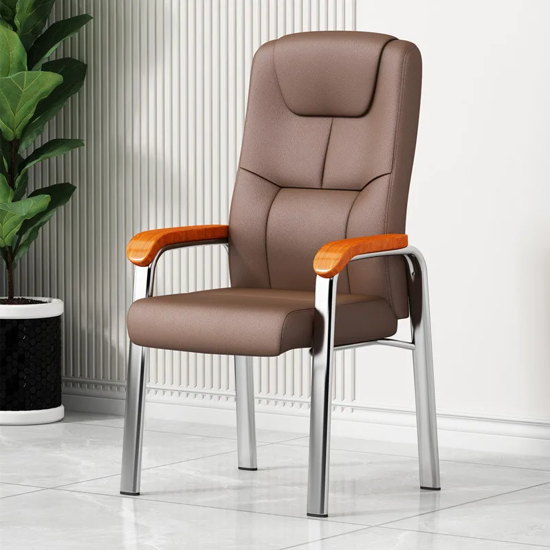 conference Solid wood armrest room office chair, comfortable for extended sitting, elevated mahjong chair for game rooms, hotel