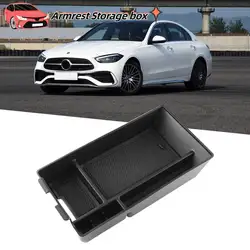 Center Console Organizer Tray for Mercedes Benz C Class W206 C200 C220 2022 2023 2024 Armrest Secondary Storage Box Accessories