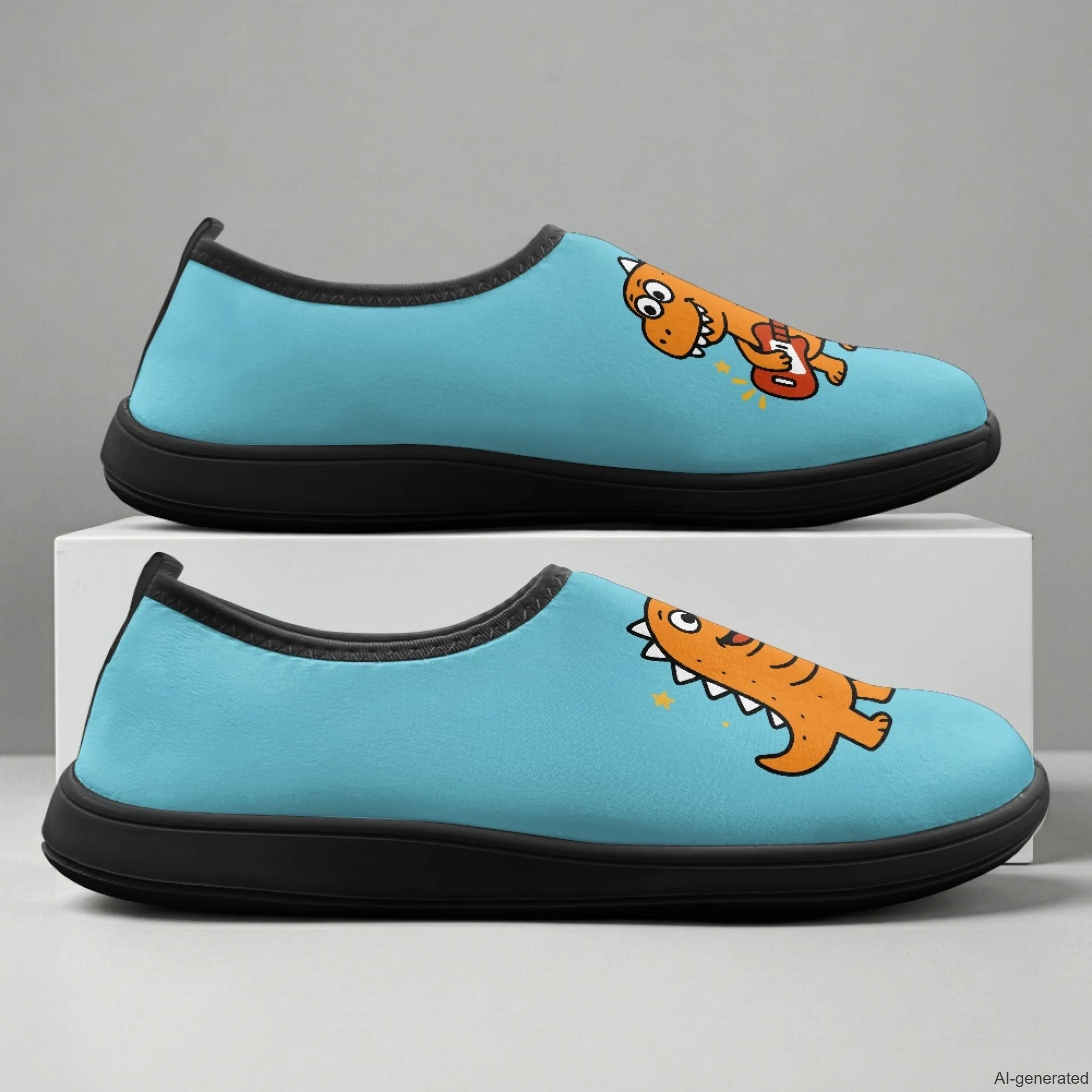 XIXIRIMIDO Slip-on Wide-toed Shoes Dinosaur Print Zapatos De Mujer Men's Sneakers and Casual Shoes Slippers Nurse Shoes 36-46