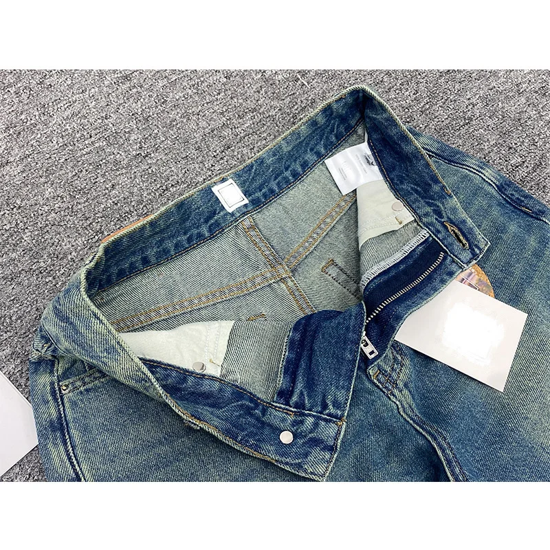 Jenny&Dave Pantaloni in denim svasato slim fit in cotone a vita alta nordici Pantaloni in denim lavati sulla pelle Jeans corti per le donne