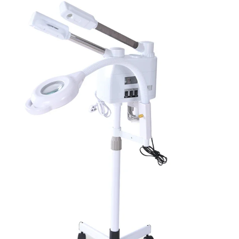 3-in-1 facial steamer with magnifying lamp for professional beauty salons with hot and cold spray.