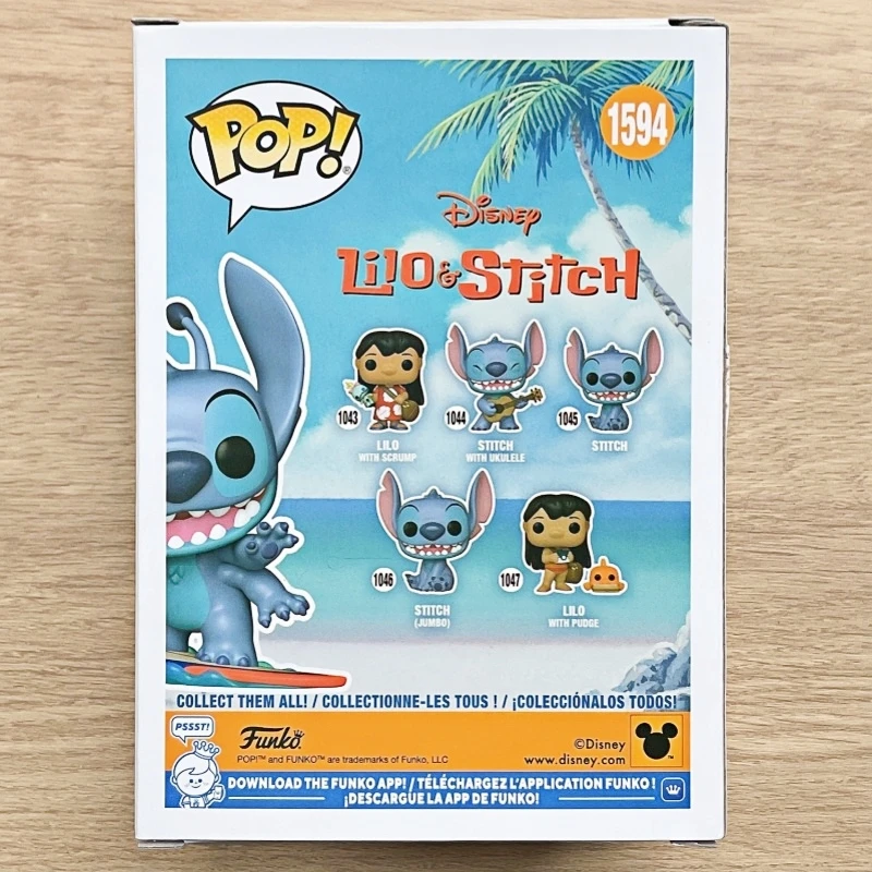 Funko Pop! Disney Lilo & Stitch Stitch on Surfboard #1594 Original Vinyl Figure Collectible Model Desktop Ornament Gift for Fans - view 3