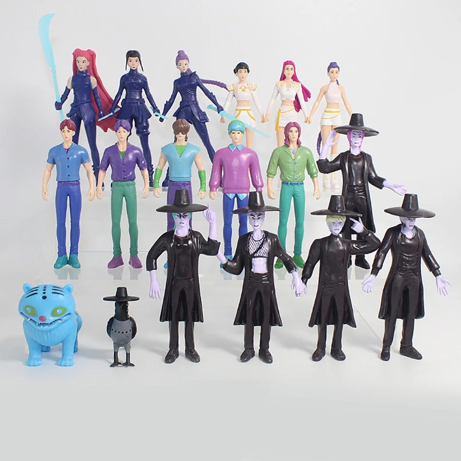 18 stks Kpop Demon Hunters Anime Figuur Speelgoed PVC Desktop Collection Action Figure Model Speelgoed Kinderen Verjaardag Decoratie Pop
