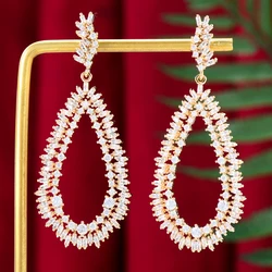 GODKI New Trendy Iregular Geometry Earrings For Women Wedding Party Indian Dubai Bridal Jewelry boucle d'oreille femme Gift 2022