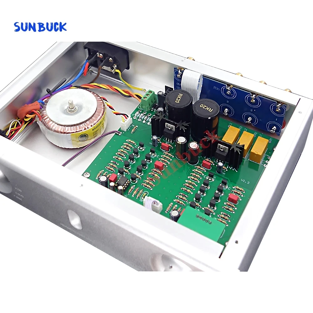 Sunbuck-hifi c3850 pré-amplificador, hifi, circuito 2.0, classe a, amplificador de potência áudio