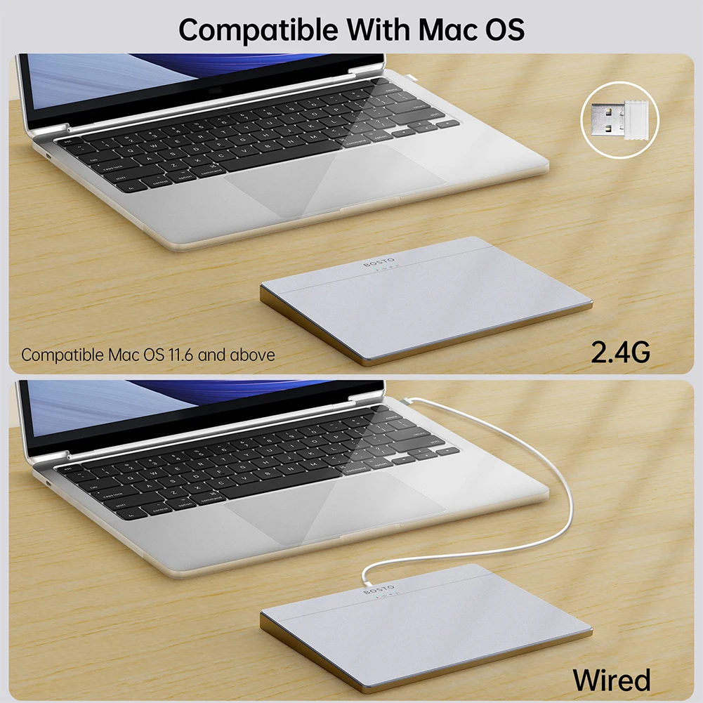 لوحة اللمس المتوافقة مع البلوتوث، ردود فعل اللمس عالية الدقة، لوحة التتبع المحمولة، لوحة التتبع السلكية الدقيقة لمستخدم الكمبيوتر المحمول المكتبي