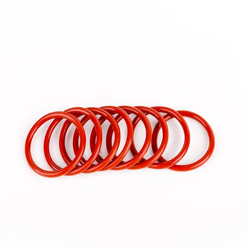 CS 5 мм красное пищевое силиконовое уплотнительное кольцо, наружный диаметр 18-45 мм, уплотнительное кольцо, уплотнительная прокладка, устойчивая к коррозии, износу и высоким температурам