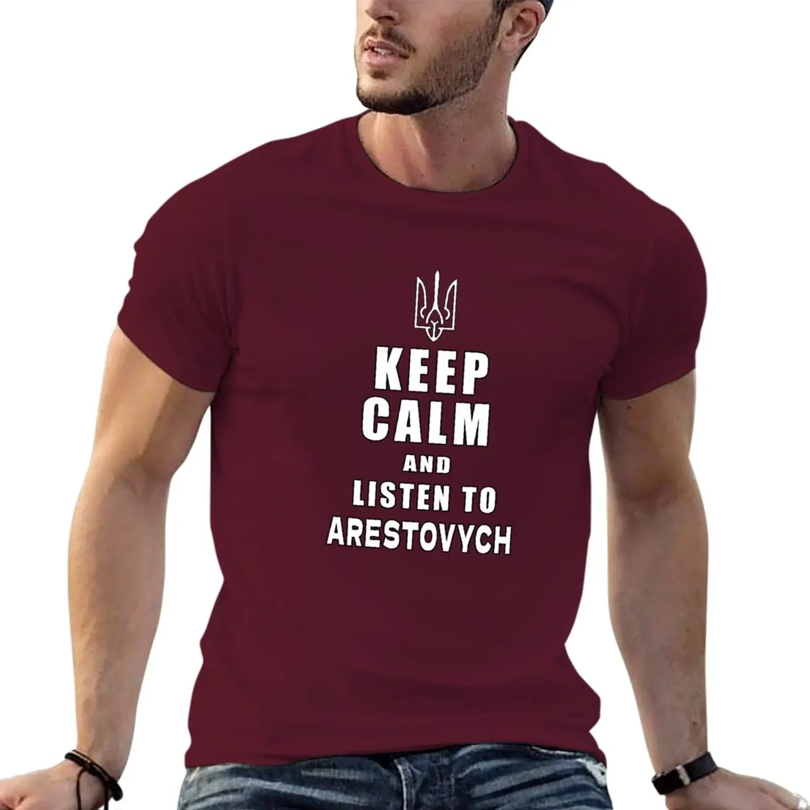 sublime t shirt vintage clothes aesthetic clothes t shirts men Oleksiy Arestovych - Keep Calm And Listen To Arestovich T-Shirt X