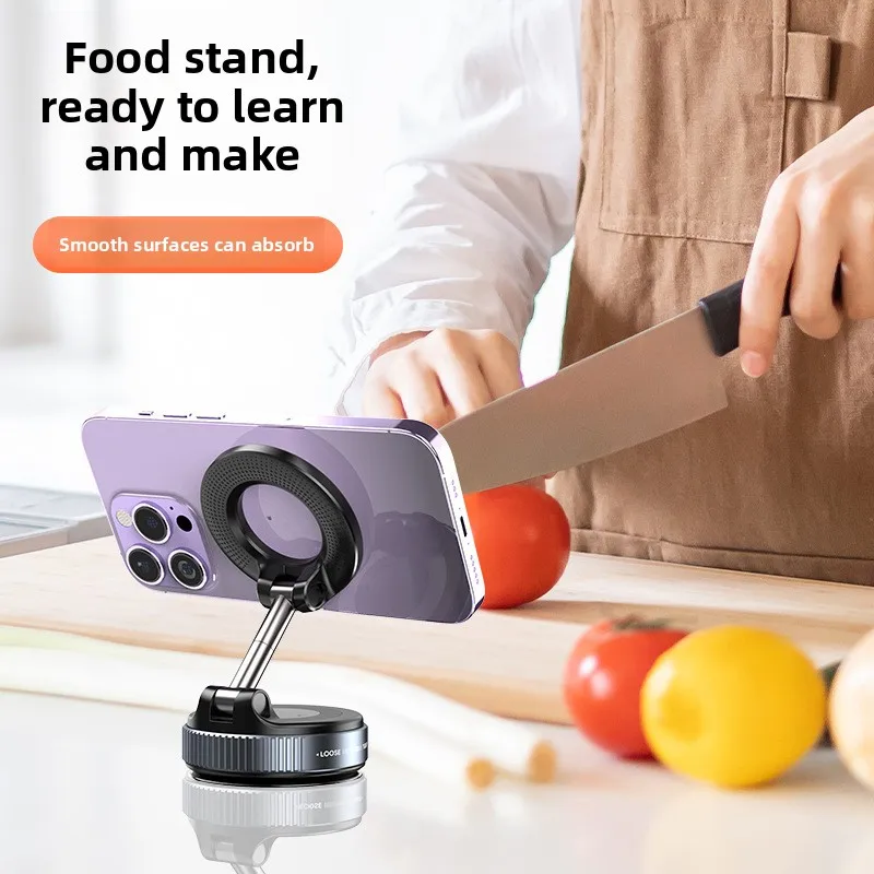 Novo 360 °   Suporte magnético giratório do telefone do carro do vácuo preguiçoso dobrável navegação do carro multi cena suporte