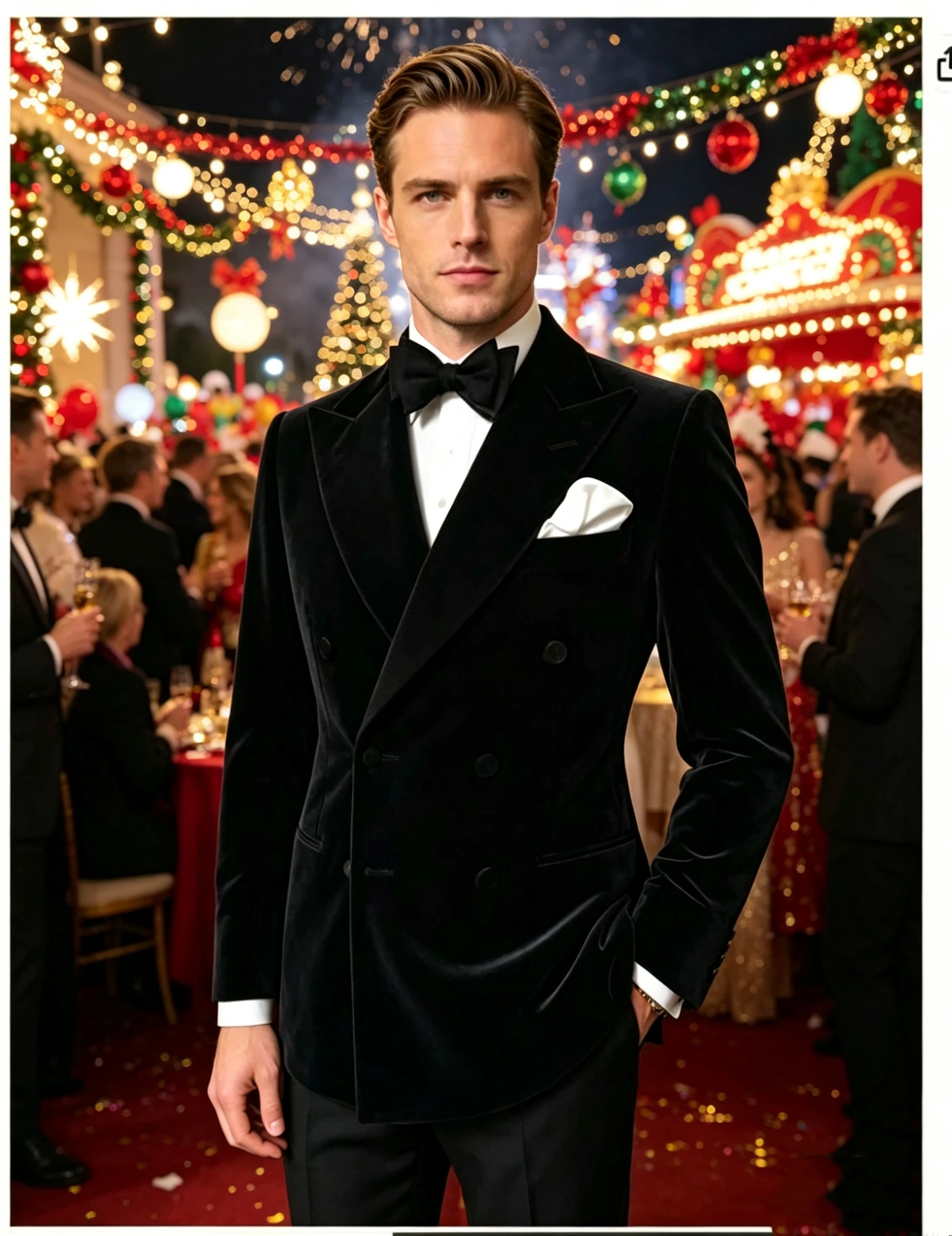 

Men's New Fashion Black Velvet Jacket Double Breasted Peak Lapel Slim Fit Business Suit Blazer for Prom Party Wedding One Coat