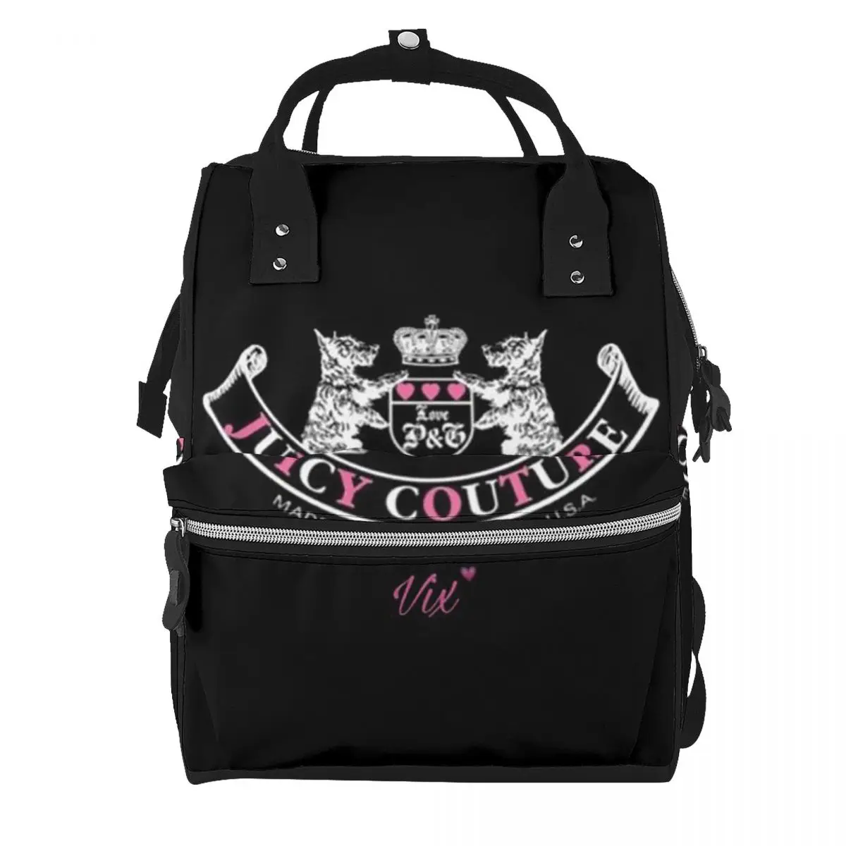 Y2k Juicy Couture Crest Student Backpack School Bag Hiking Travel Daypack for Men Women Bookbag Shoulder Bags
