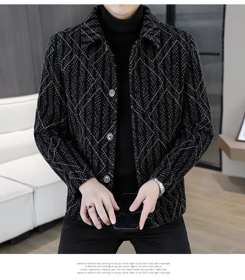 2026 Herbst Winter Herren Slim Fit Plüschjacken Jugend Streetwear Warme Kurze Fleece-Mäntel Kleidung Verdickte Winddichte Parkas – Detail 9