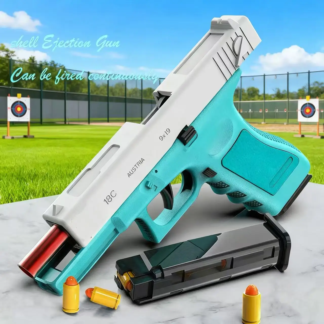 ブラック M1911 コルトトイガンマンガン、ソフト弾丸シェル、カタパルトブラスター、手動エアガンランチャー、ボーイズシューティングゲーム 14+y