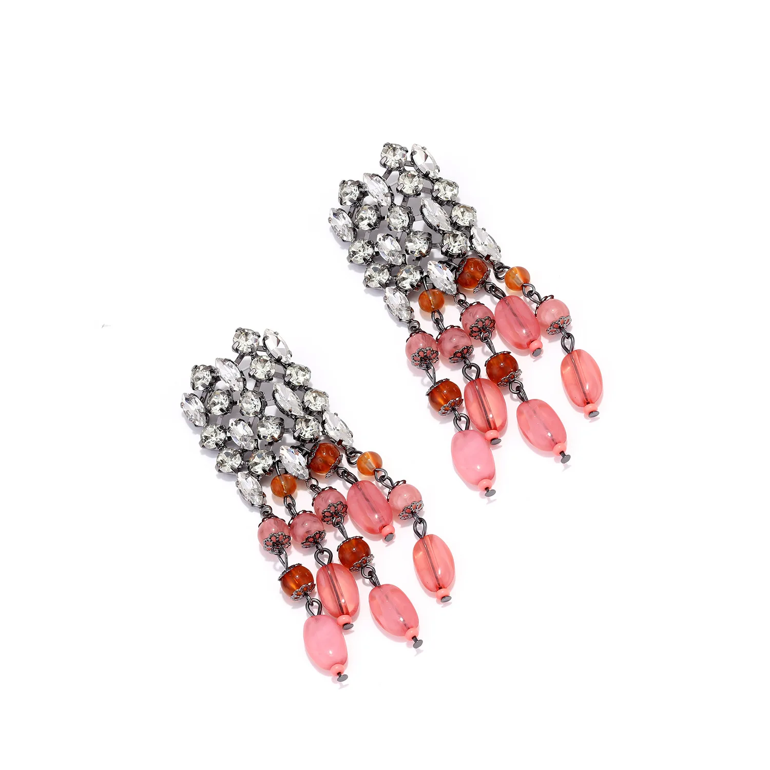 DIGADAGU Alloy Rhinestone Tassel Dangle Earrings New Luxury Vintage Earrings Women Daily Jewelry Accessories ZAA view 3