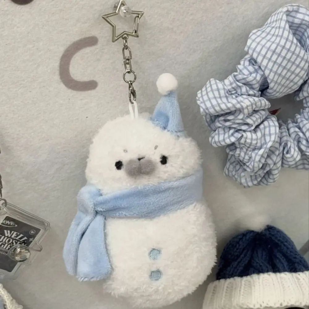 

Милый тюлень Снеговик Плюшевые игрушки с цепочкой из бисера Мультяшный подарок Мини-сумка Подвеска Декор рюкзака