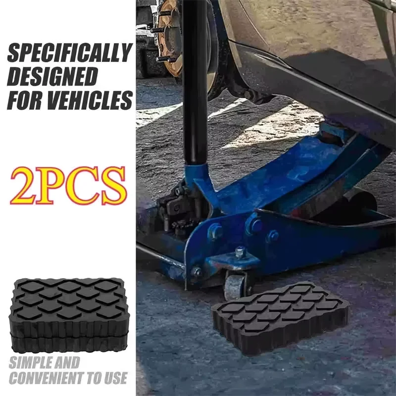 2 Peças Almofadas de Borracha para Macaco Automotivo, Blocos de Elevação e Proteção para Aumento de Altura, Estabilizadores para Carros e Campers, Acessórios Automotivos