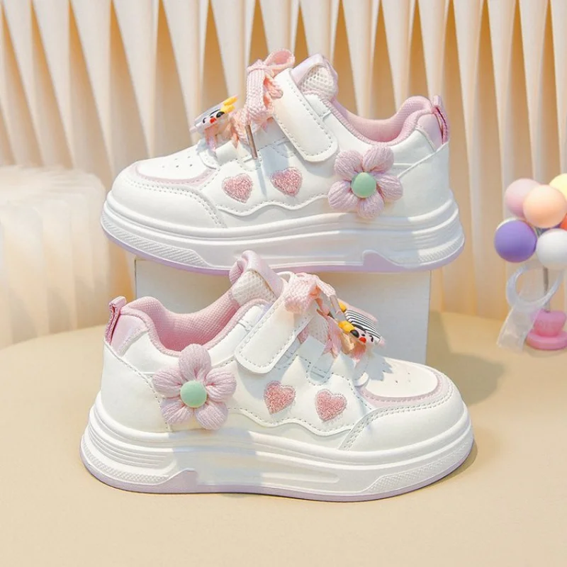 

Весенние спортивные кроссовки для детей из искусственной кожи, дышащие, для подростков и девочек, нескользящие, модные, детские кроссовки для бега.