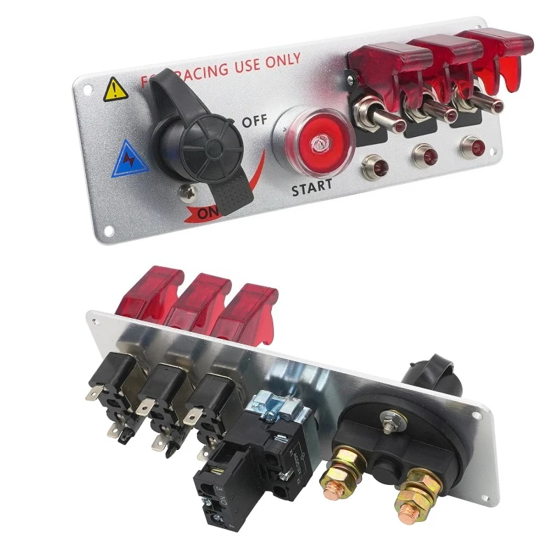 

Automobile 12V ignition one-button start power-off main switch knob toggle 4-in-1 panel switch