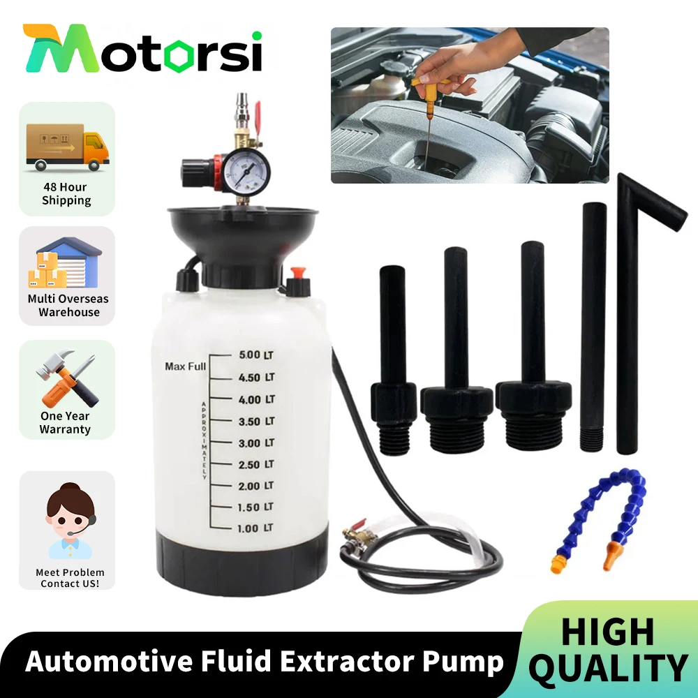 Motorsi 5L pompe à liquide de voiture extracteur de liquide d'huile seringue extracteur de liquide pour pompe de Transmission extracteur de pompe à huile pour voiture SUV camion