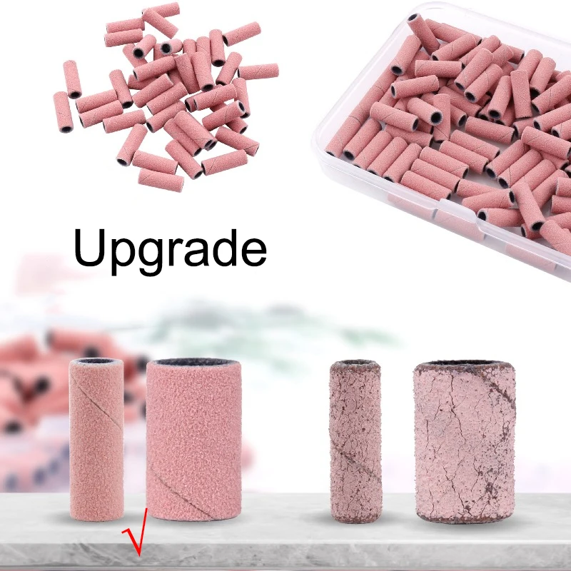 50/100 Piezas Bandas de Pulido de Uñas de 3mm - 120/150/180/240 Granos Mini Cabezal de Taladro para Uñas Accesorio de Lima Eléctrica Herramienta de Manicura 6