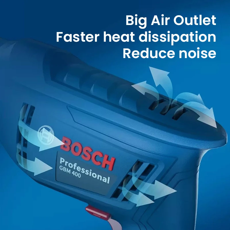 Bosch 400W Electric Drill Mini Screwdriver Adjustable Speed Rotary Impact Drill Strong Power Driller Tool for Wood Metal GBM 400