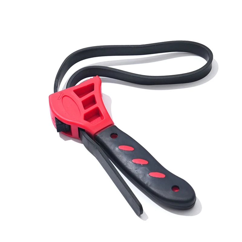 2PCS 6In 8In Belt Wrench Oil Filter Puller Strap Spannerchain Oil Filter Cartridge Disassembly Tool Oil Filter Wrench