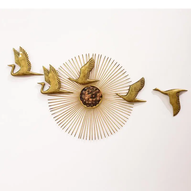 Retro Wall Decoration Metal Wild Hanging Ornaments Abstract Pendant Living Room Backdrop Display Vintage Home Decor