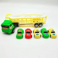 1:50 Large Diecast Simulation Truck Toy Car Model Sliding Double Decker Engineering Transport Vehicle Trailer Children Toy Gifts