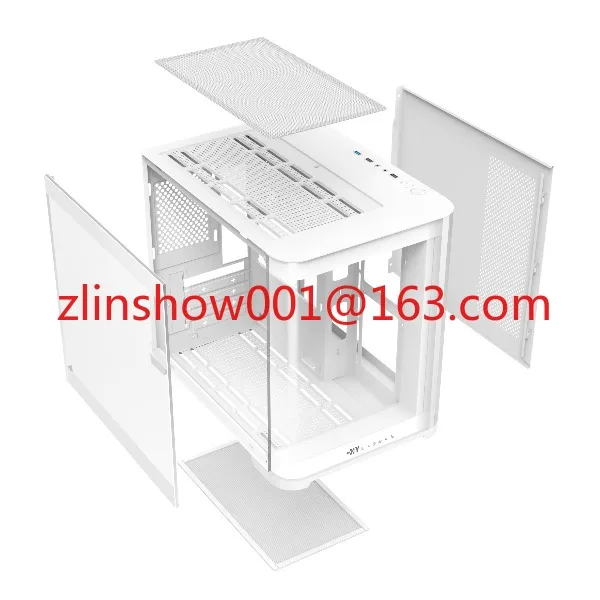 تصميم جديد منحني من الزجاج المقسى PC RGB Gamer Cabinet كمبيوتر ألعاب برج أبيض حافظة كمبيوتر ألعاب