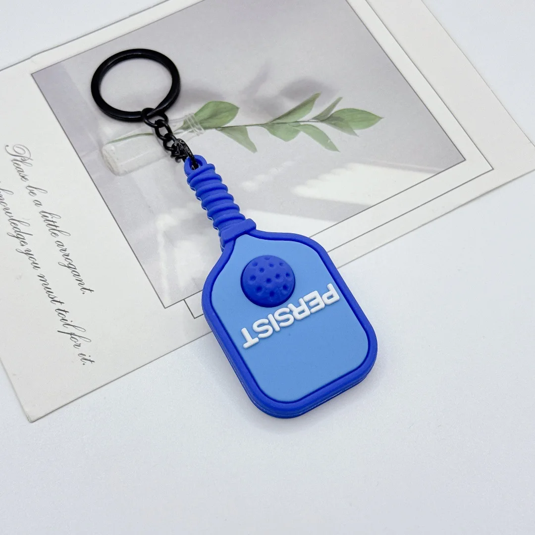 Mini Pickleball Badminton Racket Keychain Creative Sports Keyring