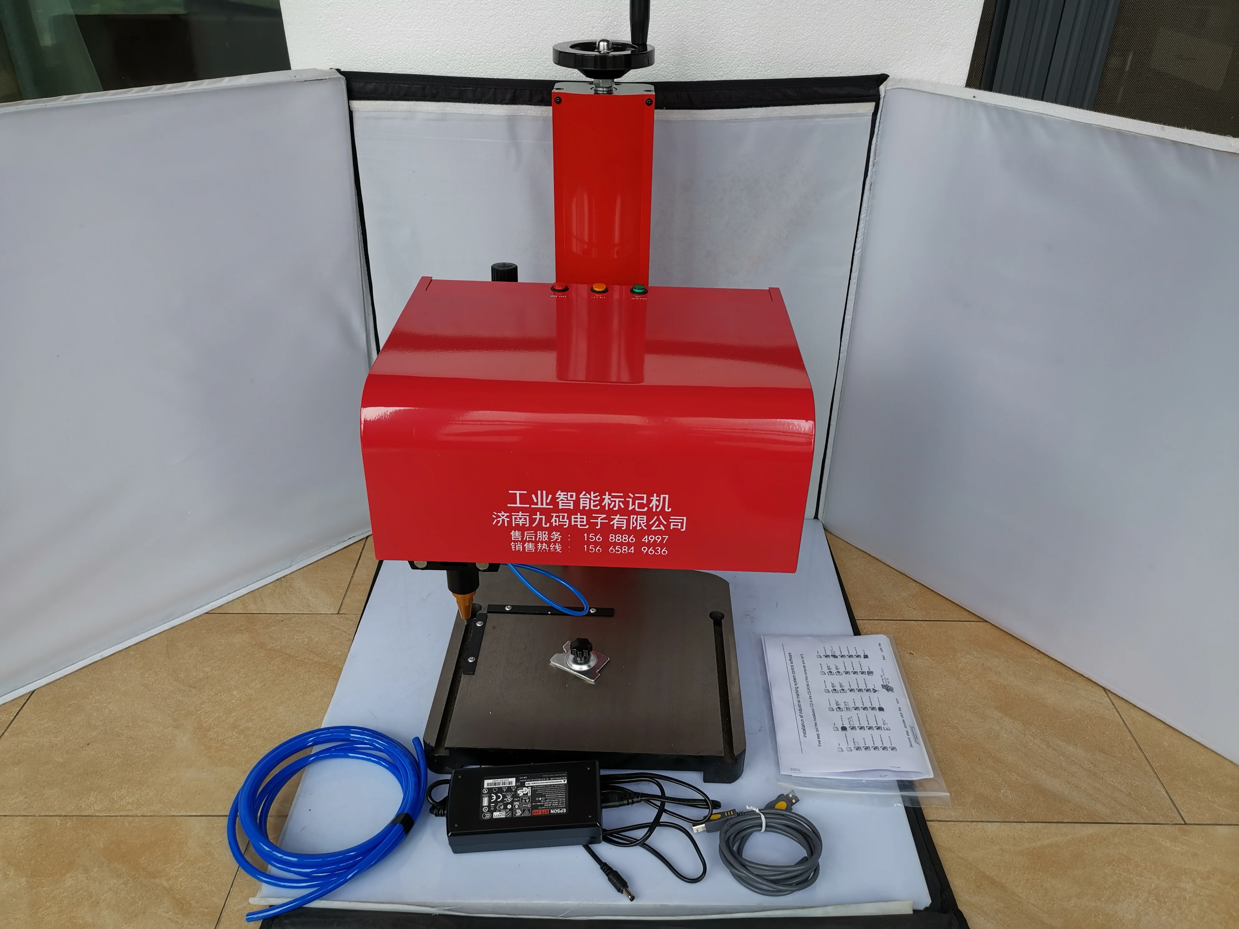 Marking area 200x300mm flat pneumatic marking machines, nameplate marking machines, USB computer connection control data